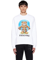 Moschino White Robot Bear Sweatshirt