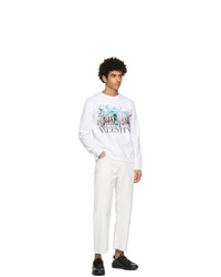 Valentino White Roman Sketches Sweatshirt