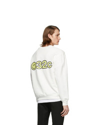 032c White Smiley Logo Crewneck Sweatshirt