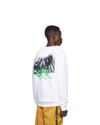 Off-White White Spray Blurred Slim Sweatshirt