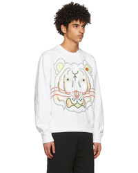 Kenzo White Wwf Edition K Tiger Sweatshirt