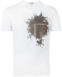 Alexander McQueen Metallic Splatter Print T Shirt