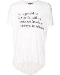 Ann Demeulemeester Slogan Print T Shirt