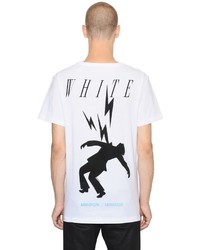 Off-White Bolts Printed Cotton Jersey T Shirt