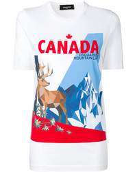 Dsquared2 Canada Mountain Print T Shirt