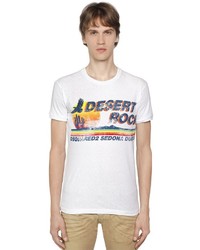 DSQUARED2 Desert Rock Print Cotton Jersey T Shirt
