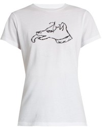 Bella Freud Dog Print Short Sleeved T Shirt
