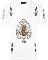 Dolce & Gabbana Bee And Crown Print T Shirt