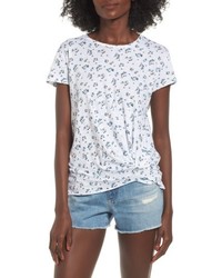 Stateside Floral Print Twist Front Tee