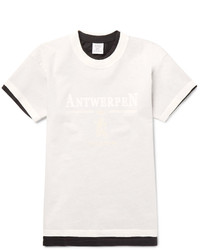 Vetements Hanes Layered Printed Cotton Jersey T Shirt