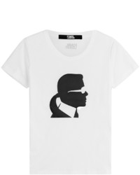 Karl Lagerfeld Ikonik Printed Cotton T Shirt