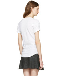 Etoile Isabel Marant Isabel Marant Etoile White Kolda Logo T Shirt