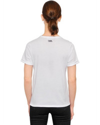 Karl Lagerfeld Karl Profile Cotton Jersey T Shirt
