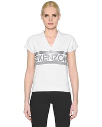Kenzo Logo Printed Cotton Jersey T Shirt