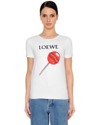 Loewe Lollipop Printed Cotton Jersey T Shirt