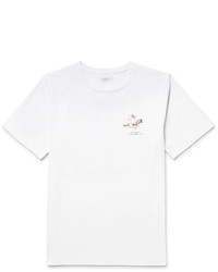 Saturdays Nyc Lotus Flower Printed Cotton Jersey T Shirt