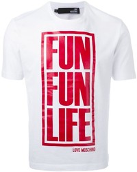 Love Moschino Fun Life Print T Shirt