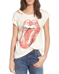 Mimichica Mimi Chica Rolling Stones Tongue Distressed Graphic Tee