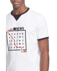 J.W.Anderson News Graphic Ringer T Shirt
