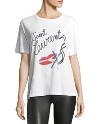 Saint Laurent Oversized Bouche Cotton T Shirt