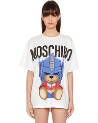 Moschino Oversized Printed Cotton Jersey T Shirt