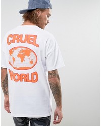 Asos Oversized T Shirt With Cruel World Back Chest Print