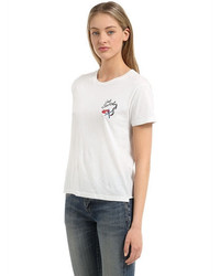 Saint Laurent Printed Cotton Jersey T Shirt