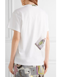 Christopher Kane Printed Cotton Jersey T Shirt White