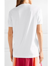 Dolce & Gabbana Printed Cotton Jersey T Shirt White