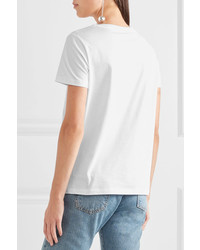 Kenzo Printed Cotton Jersey T Shirt White