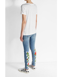 Off-White Printed T Shirt With Cotton