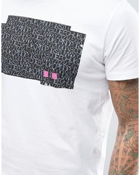 Paul Smith Ps By T Shirt With Animal Print In Slim Fit Black