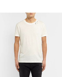 Saint Laurent Punk Rock Slim Fit Printed Cotton Jersey T Shirt