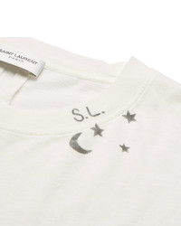 Saint Laurent Punk Rock Slim Fit Printed Cotton Jersey T Shirt