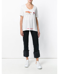 Off-White Relaxed T Shirt With Graphic Print