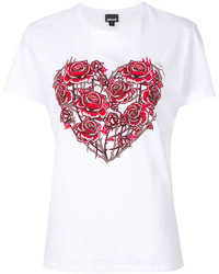 Just Cavalli Roses Print T Shirt