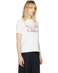 See by Chloe See By Chlo Off White Logo T Shirt