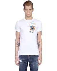 DSQUARED2 Sexy Slim Printed Cotton Jersey T Shirt