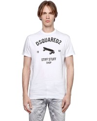 DSQUARED2 Skateboard Printed Cotton Jersey T Shirt
