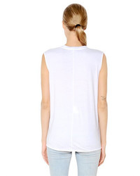 Stella McCartney Sleeveless Printed Cotton Jersey T Shirt