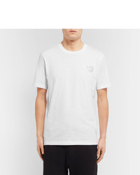 Y-3 Slim Fit Printed Cotton Jersey T Shirt
