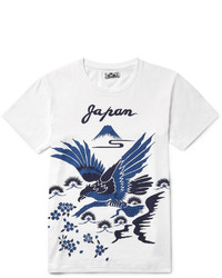 Blue Blue Japan Slim Fit Printed Cotton Jersey T Shirt