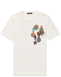 Dolce & Gabbana Slim Fit Printed Cotton Jersey T Shirt