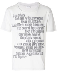 Saint Laurent Slogan Print T Shirt