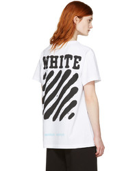 Off-White Ssense White Diagonal Spray T Shirt