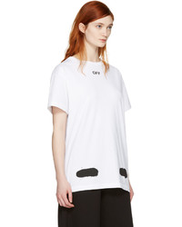 Off-White Ssense White Diagonal Spray T Shirt