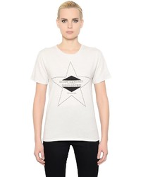 Saint Laurent Star Printed Cotton Jersey T Shirt