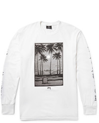 Stussy Stssy Permanent Vacation Printed Cotton Jersey T Shirt