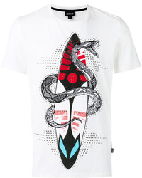 Just Cavalli Surf Snake Print T Shirt