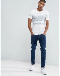 ONLY & SONS T Shirt With Reverse Stripe Print